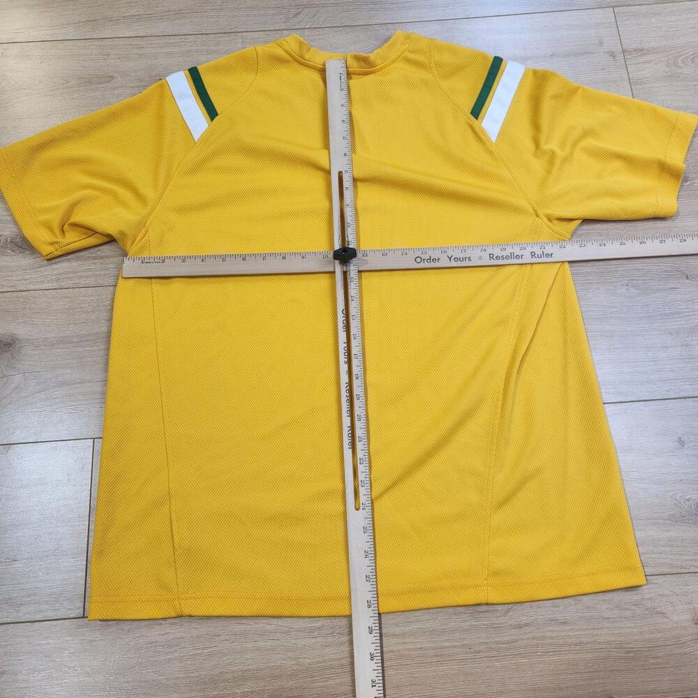 Vintage Y2K Nike Shirt Mens XL Yellow Center Swoosh Football Jersey Ducks - Picture 5 of 9